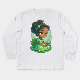 Frog Princess Kids Long Sleeve T-Shirt